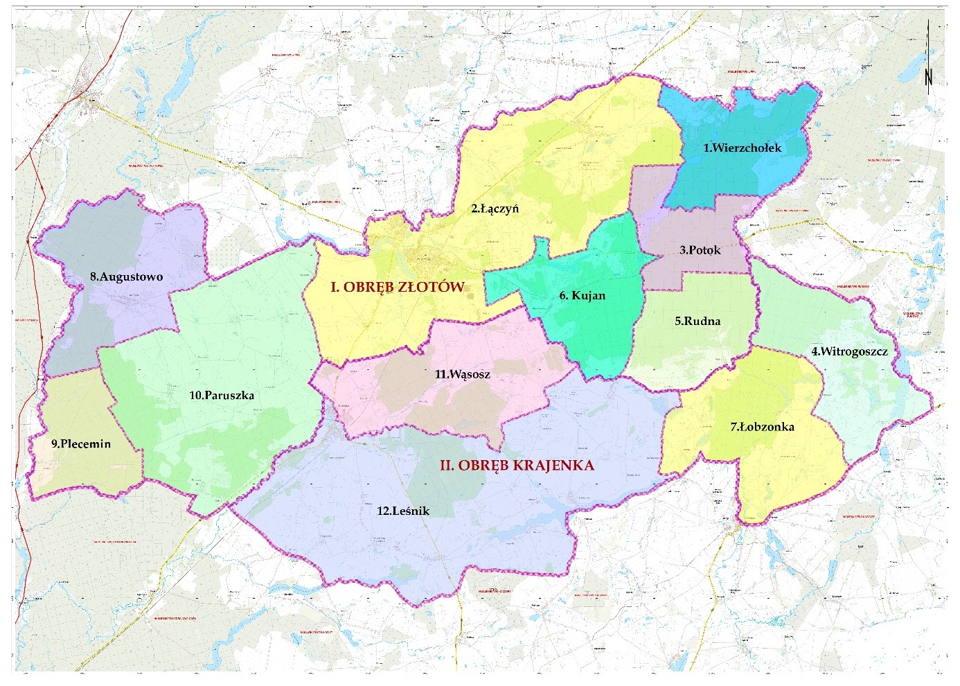 Podział na leśnictwa na lata 2023 - 2032